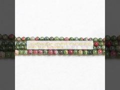 क्रिस्टल गोल आकार ढीला मोती स्ट्रैंड स्पष्ट क्वार्ट्ज Unakite DIY शिल्प बनाने के लिए