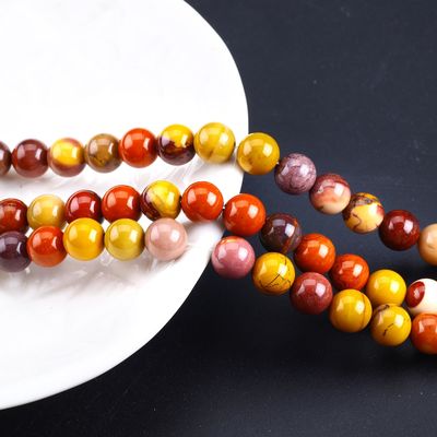 8 मिमी प्राकृतिक अंडे का शहद पत्थर कीमती पत्थर मोती उपचार क्रिस्टल पत्थर मोती आभूषण बनाने के लिए