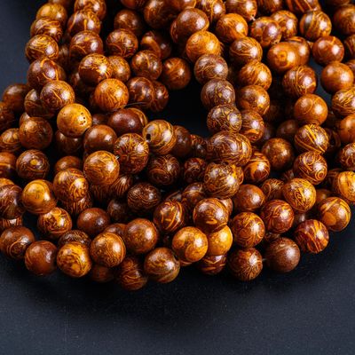 स्वर्ण धागा जैतून गोल मोती प्राकृतिक क्रिस्टल रत्न DIY आभूषण बनाने के लिए ढीला मोती स्ट्रैंड्स