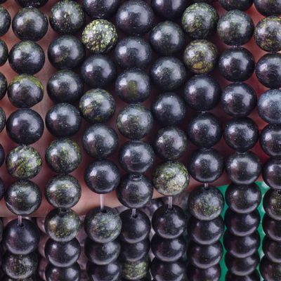DIY आभूषण बनाने के लिए कर्बस्टोन गोल मोती प्राकृतिक क्रिस्टल रत्न ढीला मोती स्ट्रैंड्स