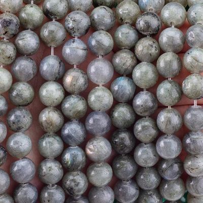 आभूषण बनाने के लिए 8 मिमी लैब्राडोरिट रत्न मोती