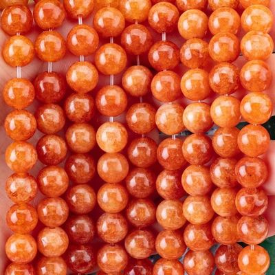 8 एमएम क्रिस्टल डार्क रेड एवेंटुरिन हीलिंग गम्सotne गोल ढीले मोती हस्तनिर्मित गहने के लिए