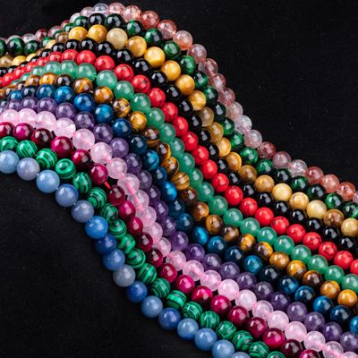 8 मिमी उच्च गुणवत्ता स्पष्ट बैंगनी गैलेक्सी Agate रत्न मोती उपचार क्रिस्टल पत्थर मोती आभूषण बनाने के लिए