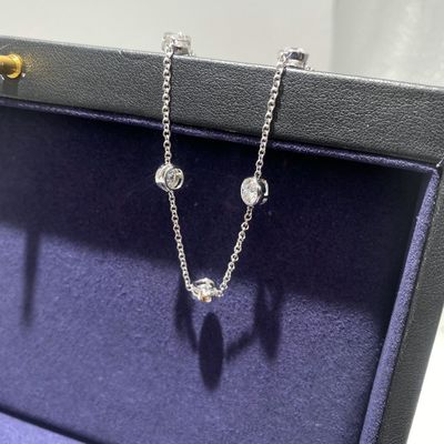 चमकदार उच्च 925 स्टर्लिंग सिल्वर Moissanite हीरा कंगन महिलाओं