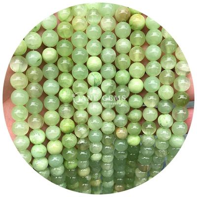 थोक प्राकृतिक क्रिस्टल रत्न गोल चल्सीडोनी मोती जैड गोल ढीला मोती सामान DIY के लिए कंगन हार