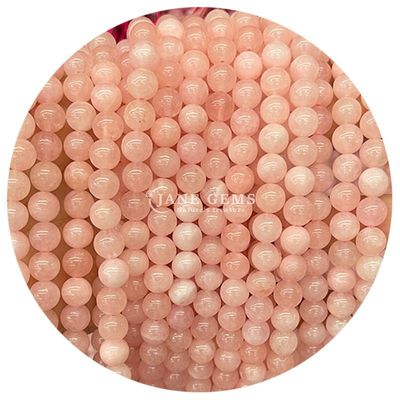 थोक प्राकृतिक क्रिस्टल रत्न गोल चल्सीडोनी मोती जैड गोल ढीला मोती सामान DIY के लिए कंगन हार