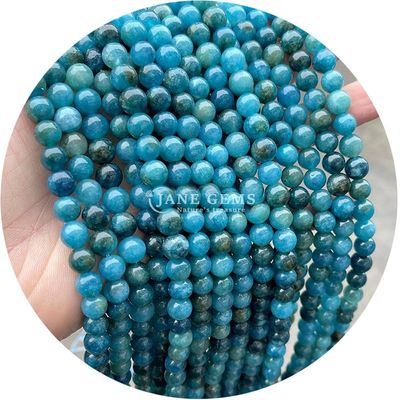 थोक गोल प्राकृतिक पत्थर मोती गोल ढीला रत्न मोती सामान 8 मिमी एक्वामारिन ढीला मोती DIY गहने के लिए
