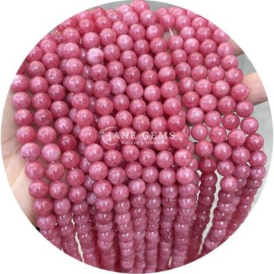 थोक गोल प्राकृतिक पत्थर मोती गोल ढीला रत्न मोती सामान 8 मिमी एक्वामारिन ढीला मोती DIY गहने के लिए