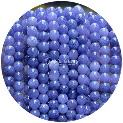 थोक गोल प्राकृतिक पत्थर मोती गोल ढीला रत्न मोती सामान 8 मिमी एक्वामारिन ढीला मोती DIY गहने के लिए