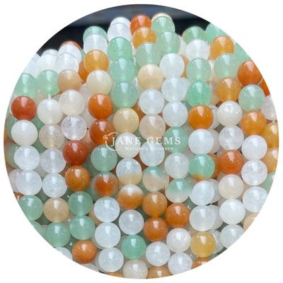 थोक गोल प्राकृतिक पत्थर मोती गोल ढीला रत्न मोती सामान 8 मिमी एक्वामारिन ढीला मोती DIY गहने के लिए