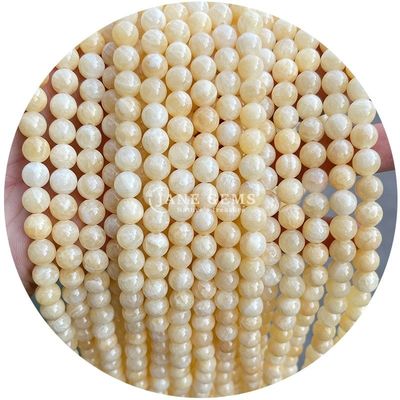 थोक गोल प्राकृतिक पत्थर मोती गोल ढीला रत्न मोती सामान 8 मिमी एक्वामारिन ढीला मोती DIY गहने के लिए