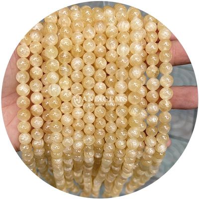 थोक गोल प्राकृतिक पत्थर मोती गोल ढीला रत्न मोती सामान 8 मिमी एक्वामारिन ढीला मोती DIY गहने के लिए