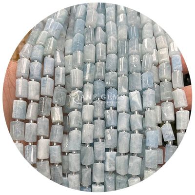थोक प्राकृतिक क्रिस्टल रत्न सिलेंडर आकार मोती आगत सिलेंडर ढीला मोती सामान DIY आभूषण बनाने के लिए