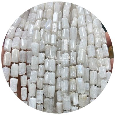 थोक प्राकृतिक क्रिस्टल रत्न सिलेंडर आकार मोती आगत सिलेंडर ढीला मोती सामान DIY आभूषण बनाने के लिए