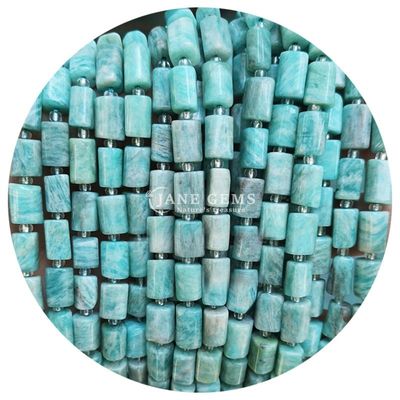 थोक प्राकृतिक क्रिस्टल रत्न सिलेंडर आकार मोती आगत सिलेंडर ढीला मोती सामान DIY आभूषण बनाने के लिए
