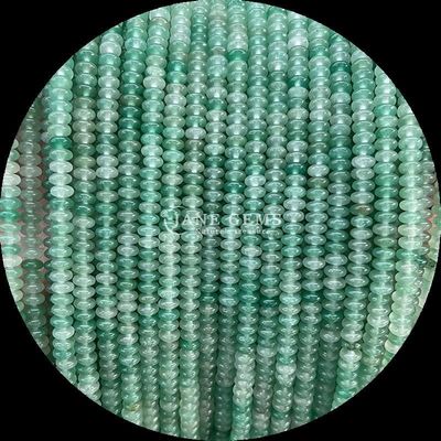 विभिन्न रत्न प्रकार Rondelle Abacus आकार Sodalite ग्रीन Aventurine आभूषण डिजाइन के लिए ढीला मोती स्ट्रैंड्स