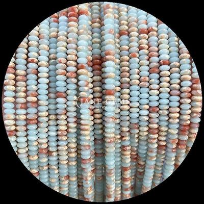 विभिन्न रत्न प्रकार Rondelle Abacus आकार Sodalite ग्रीन Aventurine आभूषण डिजाइन के लिए ढीला मोती स्ट्रैंड्स