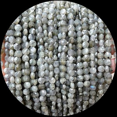 फ्लैट शेप फेसेटेड मोती क्रिस्टल रत्न गोल आकार ढीला मोती स्ट्रैंड्स DIY आभूषण बनाने के लिए