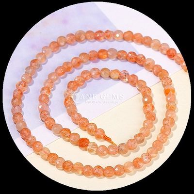 फ्लैट शेप फेसेटेड मोती क्रिस्टल रत्न गोल आकार कॉर्डियराइट सनस्टोन DIY आभूषण बनाने के लिए ढीले मोती स्ट्रैंड्स