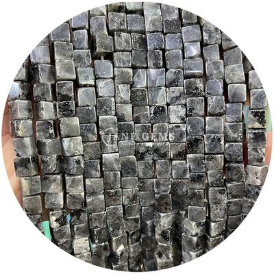 थोक प्राकृतिक क्रिस्टल रत्न वर्ग आकार मोती घन ढीला पत्थर मोती सामान गहने के लिए घन मोती spacers