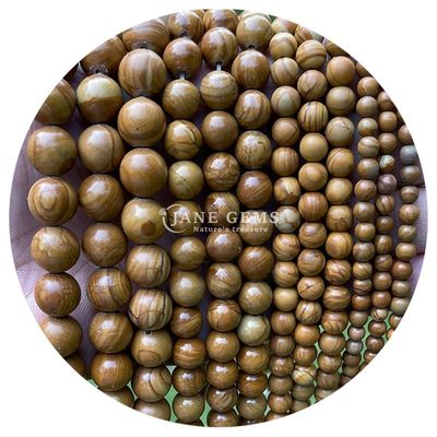 थोक प्राकृतिक पत्थर गोल ढीले मोती 8 मिमी गुलाबी ज़ेब्रा जैस्पर ढीले मोती टूरमालाइन गोल मोती आभूषण के लिए spacers