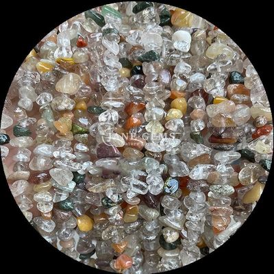 लाल अजात रत्न मोती प्राकृतिक क्रिस्टल अनियमित आकार चिप बजरी पत्थर ढीली मोती स्ट्रैंड्स के लिए कंगन