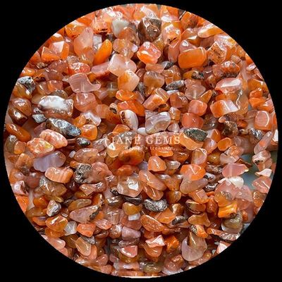 लाल अजात रत्न मोती प्राकृतिक क्रिस्टल अनियमित आकार चिप बजरी पत्थर ढीली मोती स्ट्रैंड्स के लिए कंगन