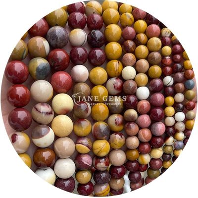 थोक प्राकृतिक रत्न गोल ढीले मोती 8 मिमी हेमाटाइट ढीले मोती लावा पत्थर गोल अजात मोती आभूषण के लिए spacers एम