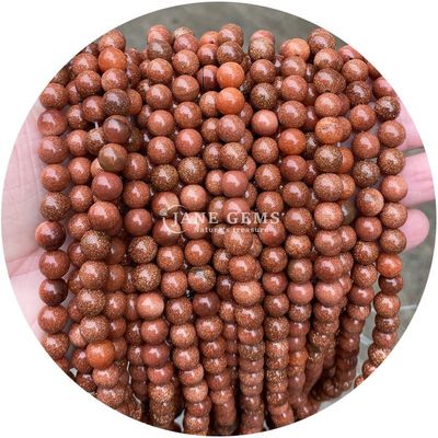थोक प्राकृतिक रत्न गोल ढीले मोती 8 मिमी हेमाटाइट ढीले मोती लावा पत्थर गोल अजात मोती आभूषण के लिए spacers एम