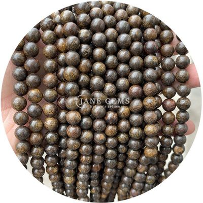थोक प्राकृतिक रत्न गोल ढीले मोती 8 मिमी हेमाटाइट ढीले मोती लावा पत्थर गोल अजात मोती आभूषण के लिए spacers एम
