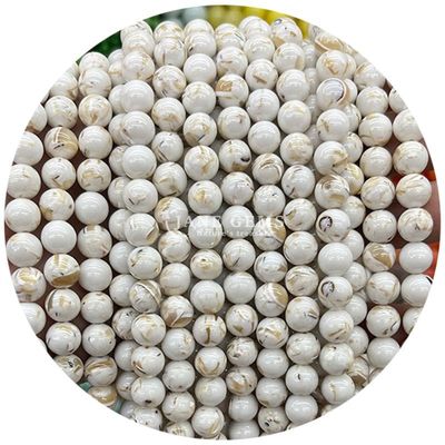 थोक प्राकृतिक रत्न गोल ढीले मोती 8 मिमी बहुरंगी धारीदार अजात ढीले मोती गोल मोती आभूषण के लिए spacers