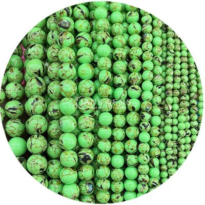 थोक प्राकृतिक रत्न गोल ढीले मोती 8 मिमी बहुरंगी धारीदार अजात ढीले मोती गोल मोती आभूषण के लिए spacers