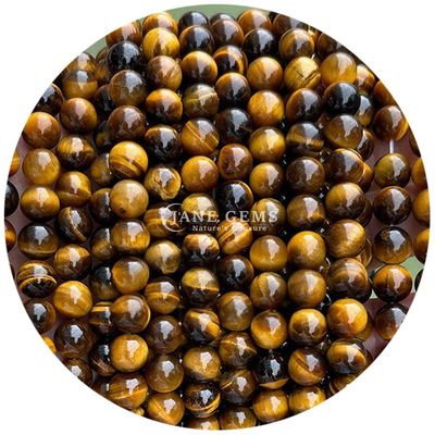 थोक प्राकृतिक पत्थर गोल ढीले मोती 8 मिमी बाघ की आंख ढीले मोती गुलाब लाल बाघ की आंख गोल मोती आभूषण के लिए spacers