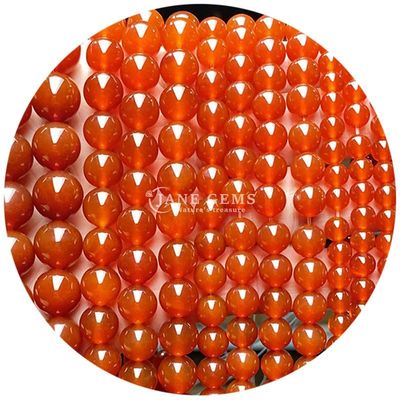 प्राकृतिक अजात पत्थर मोती चिकनी गोल ढीली स्पेसर मोती गहने के लिए DIY कंगन बनाने