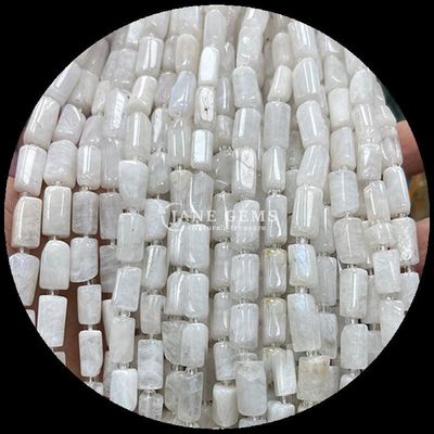रत्न मोती प्राकृतिक क्रिस्टल एपेटाइट रोडोनाइट रत्न मोती सिलेंडर के आकार के मोटे मोती आभूषण बनाने के लिए