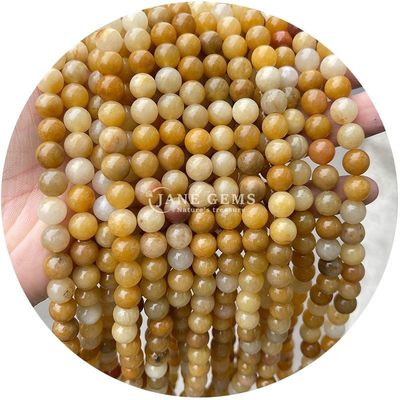 प्राकृतिक ढीला पत्थर मोती स्ट्रैंड रत्न गुलाबी एवेन्टुरिन गोल DIY आभूषण बनाने के लिए चिकनी