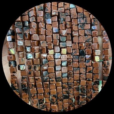 क्रिस्टल उपचार और DIY आभूषण बनाने के लिए विभिन्न आकारों के लिए भारतीय अजात ब्लू डॉट मोती