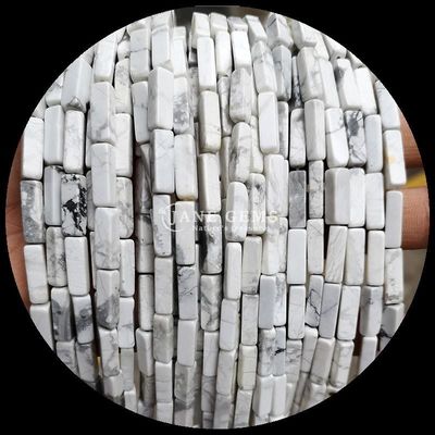 प्राकृतिक रत्न मोती आयताकार आकार नींबू नीलमणि हाउलाइट DIY के लिए ढीला स्ट्रैंड्स
