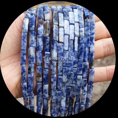 प्राकृतिक रत्न मोती आयताकार आकार नींबू नीलमणि हाउलाइट DIY के लिए ढीला स्ट्रैंड्स