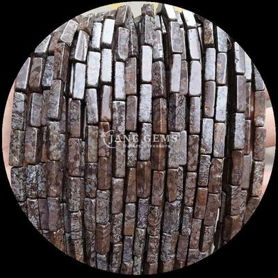 प्राकृतिक रत्न मोती आयताकार आकार नींबू नीलमणि हाउलाइट DIY के लिए ढीला स्ट्रैंड्स