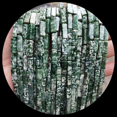 प्राकृतिक रत्न मोती आयताकार आकार नींबू नीलमणि हाउलाइट DIY के लिए ढीला स्ट्रैंड्स