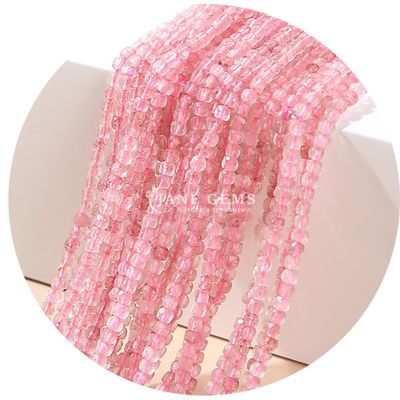 रत्न मोती स्ट्रॉबेरी क्वार्ट्ज एपेटाइट क्रिस्टल ढीला मोती DIY शिल्प के लिए आभूषण बनाना