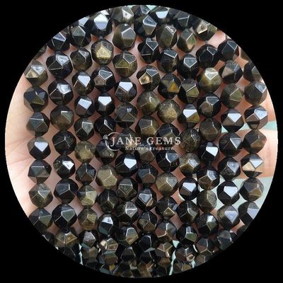 DIY आभूषण बनाने के लिए बहुरंगी हीरे के मुखौटे वाले मोती और नीले रेत पत्थर के स्ट्रैंड