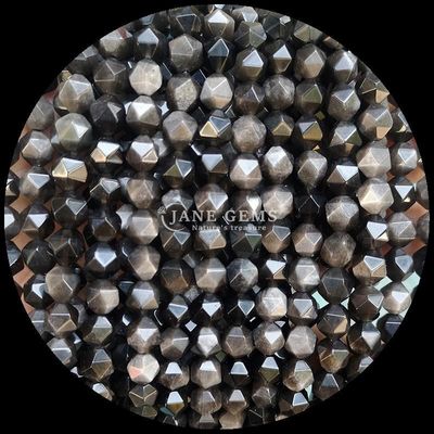 DIY आभूषण बनाने के लिए बहुरंगी हीरे के मुखौटे वाले मोती और नीले रेत पत्थर के स्ट्रैंड