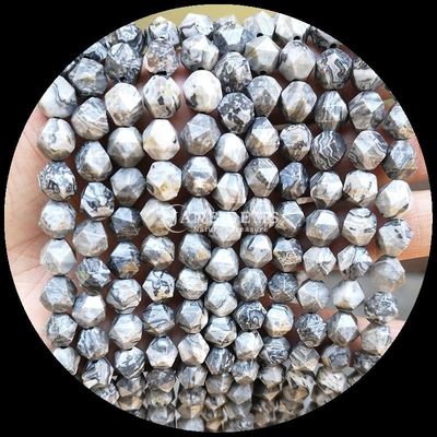 बहु रंगीन हाउलाइट नक्शा पत्थर ढीला स्ट्रैंड DIY आभूषण के लिए रत्न मोती