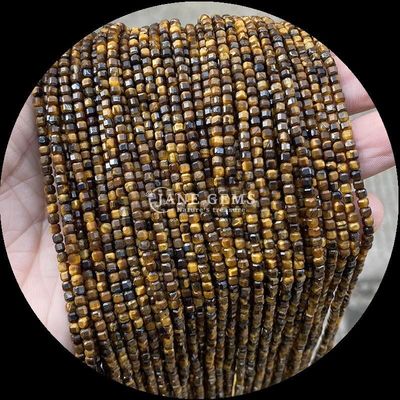 रत्न घन मोती रूबी Zoisite टाइगर की आंख ढीली स्ट्रैंड्स स्क्वायर मोती DIY आभूषण बनाने के लिए