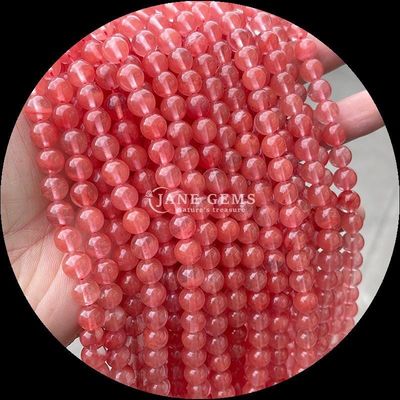 प्राकृतिक गोल आकार कीमती पत्थर मोती स्पष्ट क्वार्ट्ज साइट्रिन अमेथिस्ट DIY गहने के लिए ढीले धागे