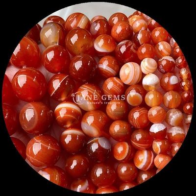 धारीदार अजात मोती गहना बनाने के लिए रत्न मोती 8mm DIY शिल्प