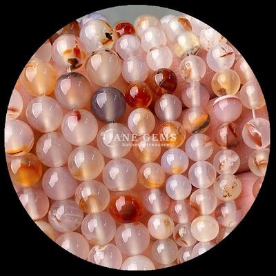 रत्न गोल आकार बहुरंगी अजात मोती DIY आभूषण झुमके के लिए