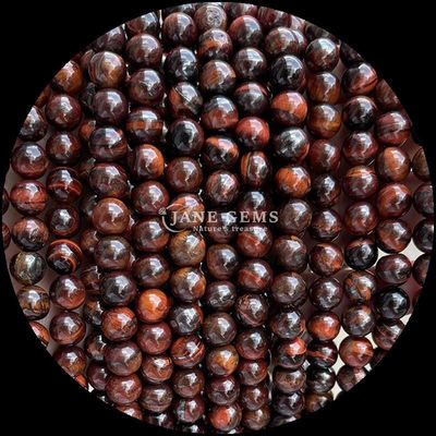 रत्न गोल आकार का मोती नीली बाघ की आंख DIY आभूषण और उपहार के लिए ढीला मोती स्ट्रैंड्स
